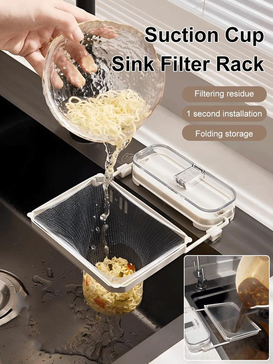 🔥For a limited time 35% discount🔥Suction Cup Sink Filter Rack