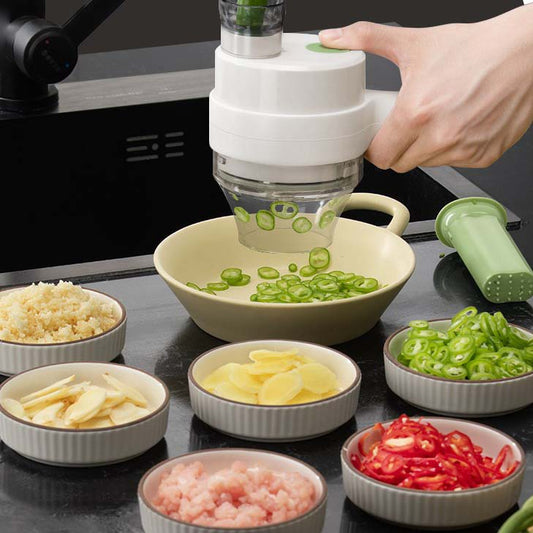 🌸Late summer sales 🌸Limited time 38% discount💕Multifunctional Handheld Electric Vegetable Cutter Set